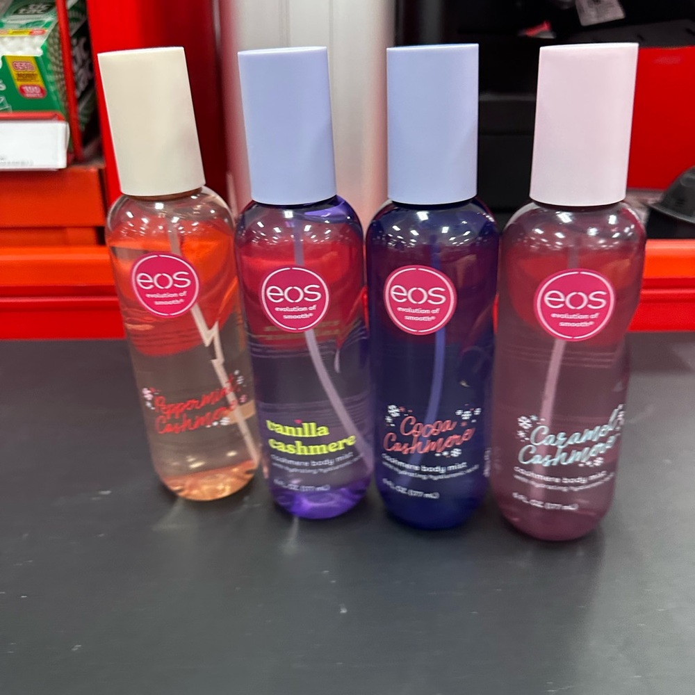 eos Body Mist Collection - Peppermint Vanilla, Cocoa, Caramel Cashmere